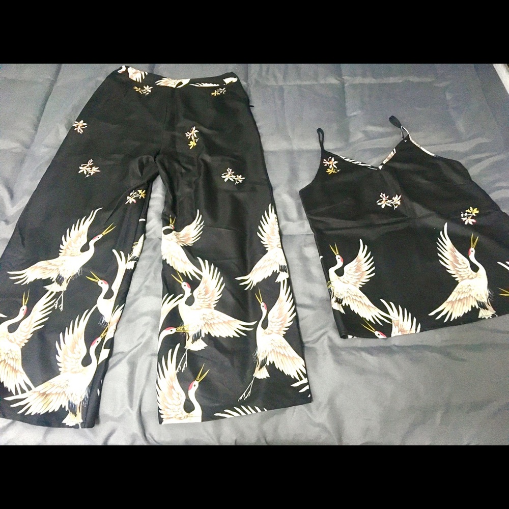 Silk print two piece set small